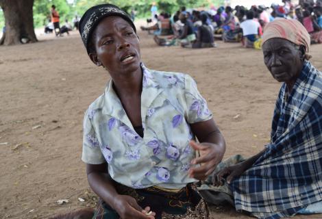 Rabecca Chikhombe (Right) at a camp at Chinkhunkha