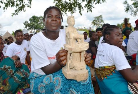 One of the AGYW displaying some of their architecture 