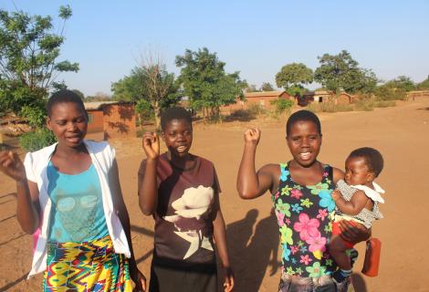 Some of the young women and girls benefitting from the project in Ntchisi