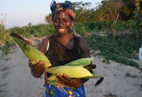 Walipa Phiri, a smallholder farmer who has benefiited from the KULIMA-BETTER project being implemented by ActionAid Malawi in Nkhatabay District.