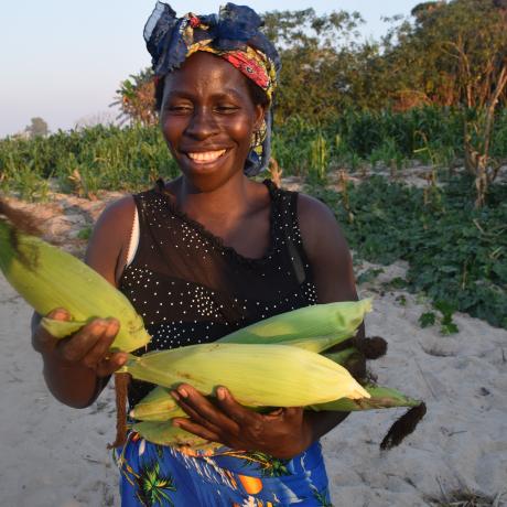 Walipa Phiri, a smallholder farmer who has benefiited from the KULIMA-BETTER project being implemented by ActionAid Malawi in Nkhatabay District.