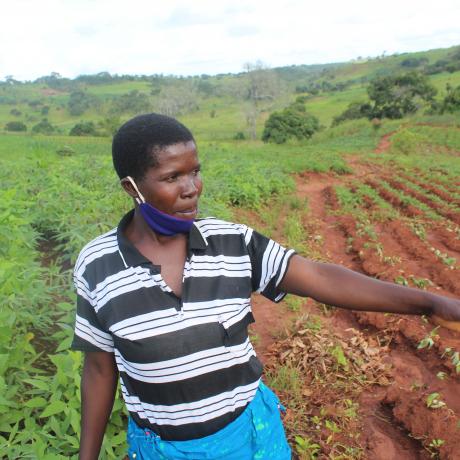 Martha Msofi in her crop field