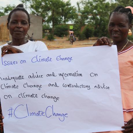 Young women farmers in Mchinji campaigning for Climate Justice