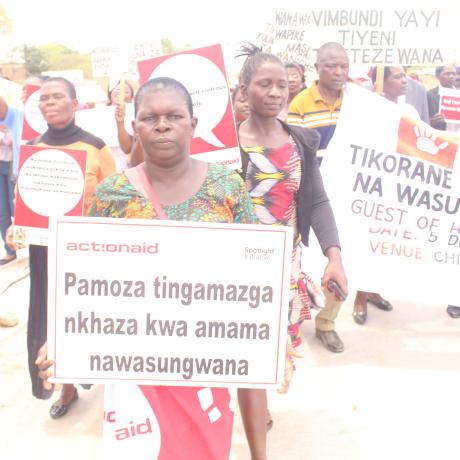 Elisa Chisambo during the 16 Days of Activism against Gender-based Violence in Rumphi last year
