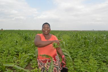 Fatch explaining how the ActionAid support will empower her