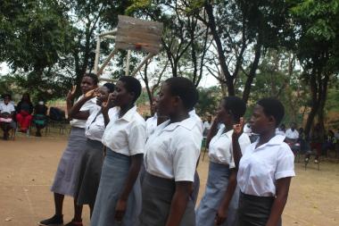 Kasakula learners performing during the ceremony