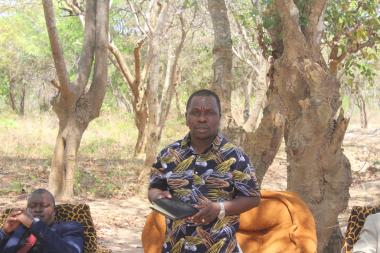 Magomero speaking during the handover ceremony