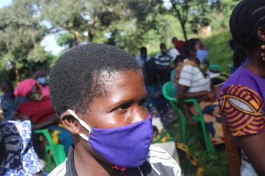 Martha Msofi attending a training session in Early Warning Systems