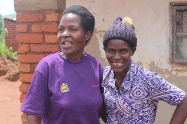 Catherine Banda with a leader of Khosolo Women Forum, Joyce Mwale