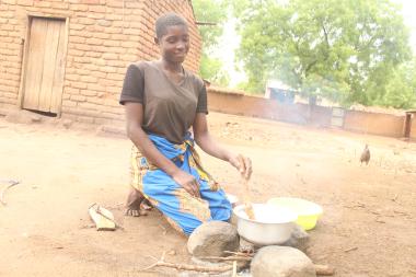 Ellen preparing food for lunch